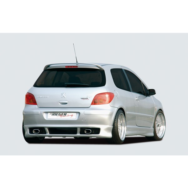 Rieger spojler pod zadný nárazník pre Peugeot 307 convertible CC, sedan vr. faceliftu r.v. 04/01-04/05, 05-05-, plast ABS bez povrchovej úpravy