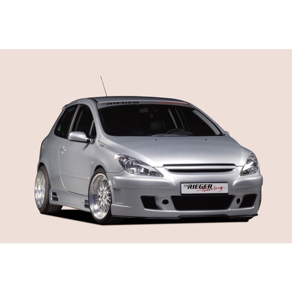 Rieger bočný prah mont. strana ľavá pro Peugeot 307 convertible CC, sedan vr. faceliftu, r.v. 04/01-04/05, 05-05-, plast ABS bez povrchovej úpravy, s prolisem, s prolisem a dvěma výřezy