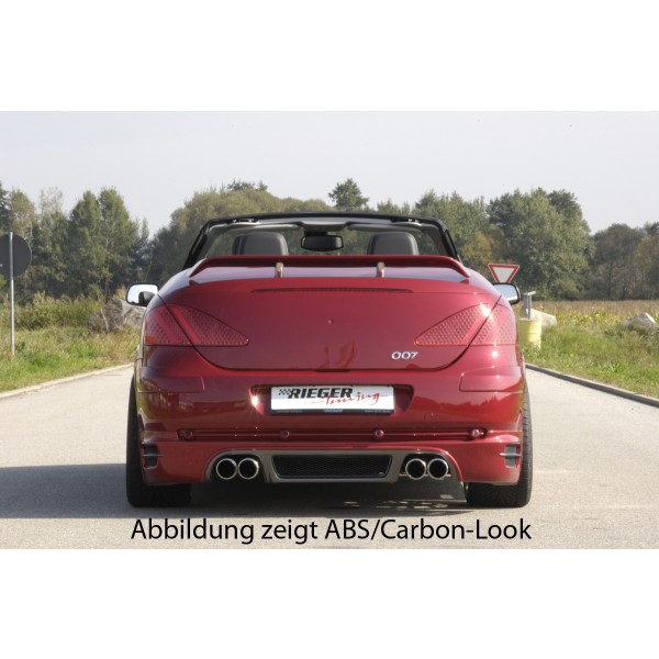 Rieger spojler pod zadný nárazník pre Peugeot 307 convertible CC vr. faceliftu r.v. 04/01-04/05, 05-05-, plast ABS bez povrchovej úpravy, pro vozy se 4 koncovkami
