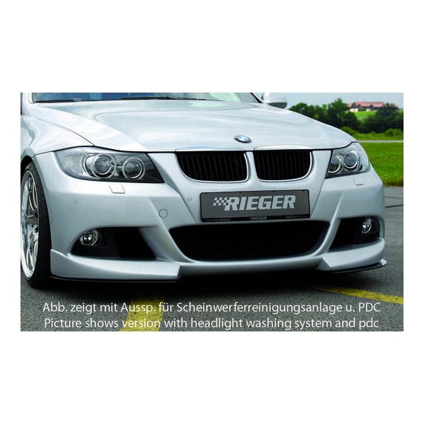 Rieger kompletný predný nárazník pro BMW rad 3 E90, E91 sedan, touring pred faceliftom, plast ABS bez povrchovej úpravy, pro vozy s ostrekovačmi svetlometov