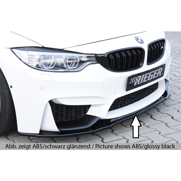 Rieger lipa pod predný nárazník pro BMW rad 4 F82 M4, F83 M4 kabriolet, kupé, 01/14-, 07/14-, plast ABS bez povrchovej úpravy
