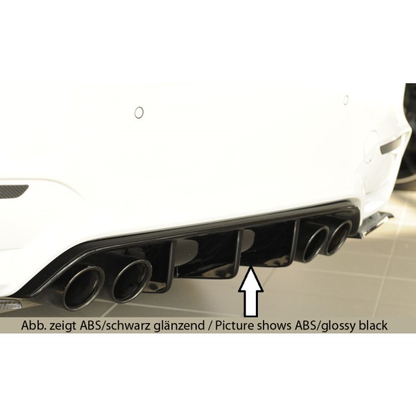 Rieger vložka zadného nárazníka pre BMW rad 4 F82 M4, F83 M4 kabriolet, kupé, plast ABS bez povrchovej úpravy