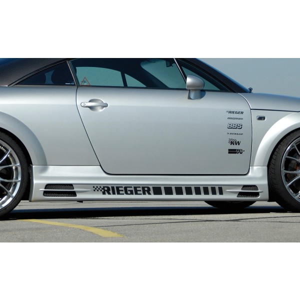 Rieger bočný prah mont. strana pravá pro Audi TT 8N kupé, roadster, r.v. 98-03, plast ABS bez povrchovej úpravy, s prolisem, s prolisem a dvěma výřezy