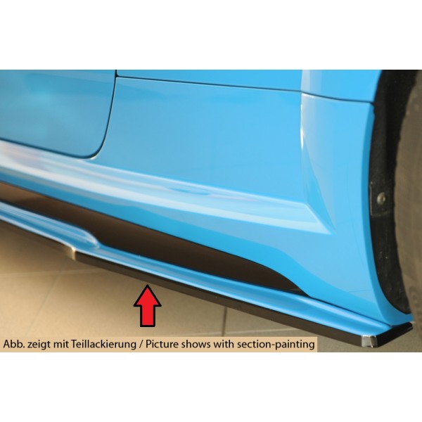 Rieger spoiler pod bočný prah (ca. 19mm) mont. strana ľavá pro Audi TTS 8J-FV, 8S kupé, r.v. 09/18-, plast ABS bez povrchovej úpravy