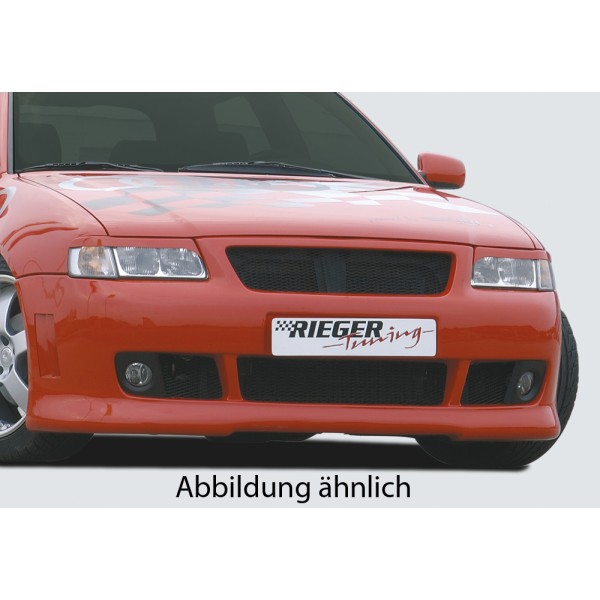 Rieger kompletný predný nárazník S3-Look pro Audi A3 8L 3-dver., 5-dver., plast ABS bez povrchovej úpravy, pro vozy s integrovanou maskou bez znaku, bez držáků originálních mlhových světel, pro vozy s ostrekovačmi svetlometov