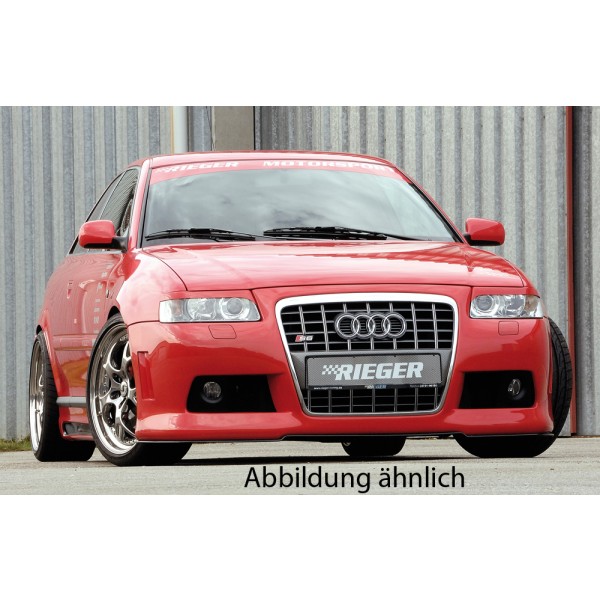 Rieger kompletný predný nárazník R-Frame pro Audi A3 8L 3-dver., 5-dver., plast ABS bez povrchovej úpravy, pro originální masku Audi, pro vozy bez ostřikovačů světlometů a bez držáků mlhových světel