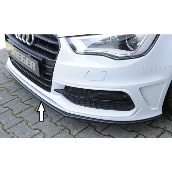 Rieger lipa pod predný nárazník pro Audi A3 S3 8V 3-dver. (hatchback 8V1), 5-dver. (sportback 8VA) pred faceliftom, 05/13-08/16, plast ABS bez povrchovej úpravy