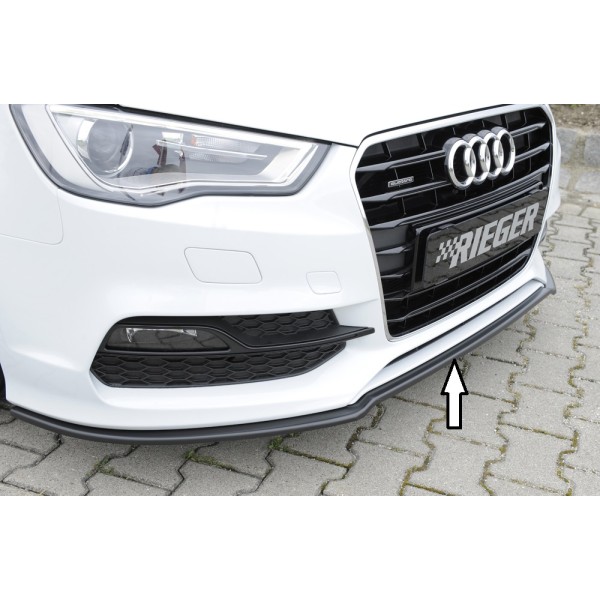 Rieger lipa pod predný nárazník pro Audi A3 S3 8V 3-dver. (convertible 8V7), 5-dver. (sedan 8VS) pred faceliftom, 05/13-08/16, plast ABS bez povrchovej úpravy