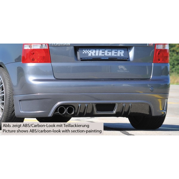 Rieger spojler pod zadný nárazník pre Volkswagen Touran 1T van pred faceliftom r.v. 03/03-10/06, plast ABS bez povrchovej úpravy, pro vozy bez tažného zařízení
