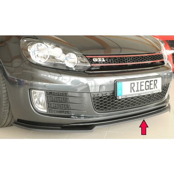 Rieger lipa pod predný nárazník iba pre GTI / GTD pro Volkswagen Golf 6 GTI kabriolet, plast ABS bez povrchovej úpravy