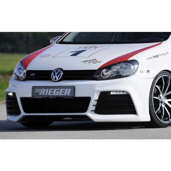 Rieger kompletný predný nárazník pro Volkswagen Golf 6 vr. GTD, GTI 3-dver., 5-dver., kabriolet, plast ABS bez povrchovej úpravy, pro vozy s ostrekovačmi svetlometov, bez PDC a parkovacího asistenta