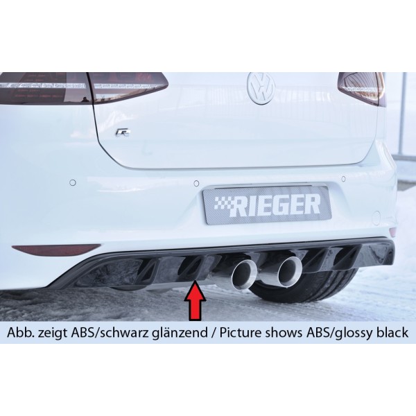 Rieger vložka zadného nárazníka pre Volkswagen Golf 7 R 3-dver., 5-dver. pred faceliftom, plast ABS bez povrchovej úpravy