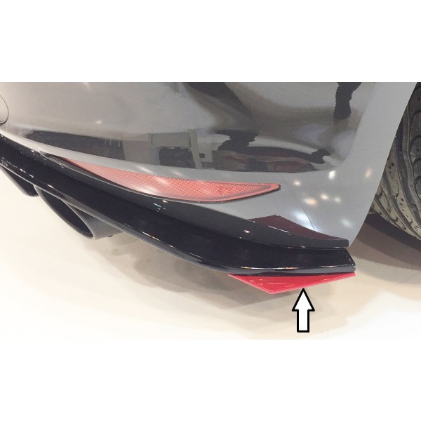 Rieger spoiler pod zadný nárazník na levé straně pro Volkswagen Golf 7 GTI Clubsport 3-dver., 5-dver. r.v. 02/16-, plast ABS bez povrchovej úpravy