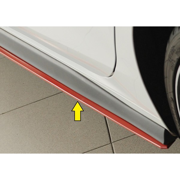 Rieger spoiler pod bočný prah mont. strana ľavá pro Volkswagen Golf 8 GTI Clubsport 5-dver., r.v. 10/20-, plast ABS bez povrchovej úpravy, pro originální boční prahy