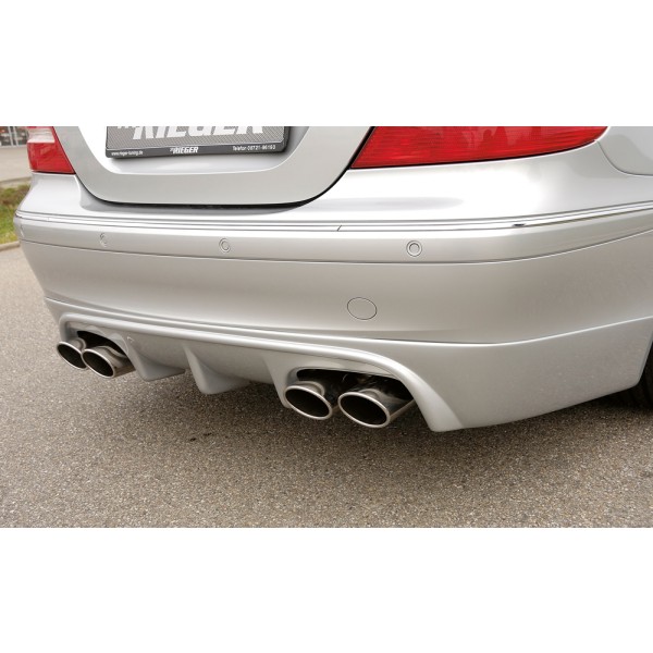 Rieger spojler pod zadný nárazník pre Mercedes CLK W209 kabriolet, kupé vr. faceliftu r.v. 00/02-06/04, 07/04-, plast ABS bez povrchovej úpravy