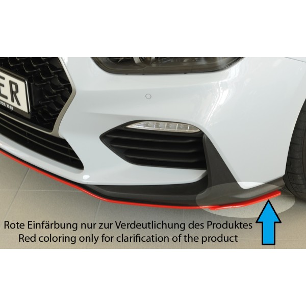Rieger lipa pod predný nárazník na levé straně pro Hyundai i30 N-Performance PDE 5-dver. (fastback), 5-dver. (hatchback), 07/17-, plast ABS bez povrchovej úpravy