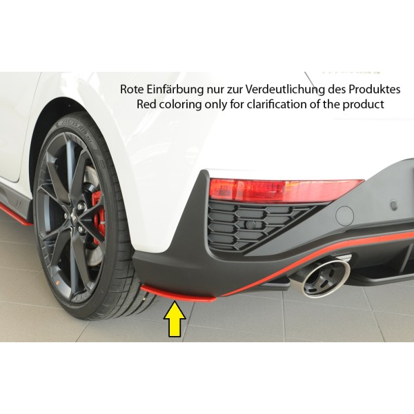 Rieger spoiler pod zadný nárazník na levé straně pro Hyundai i30 N-Performance PDE 5-dver. (hatchback) r.v. 05/21-, plast ABS bez povrchovej úpravy
