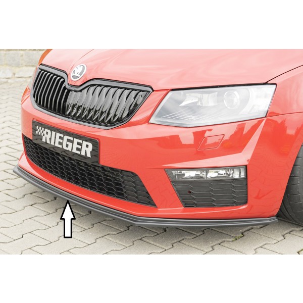 Rieger lipa pod predný nárazník pro Škoda Octavia RS 5E combi, sedan pred faceliftom, 06/13-01/17, plast ABS bez povrchovej úpravy