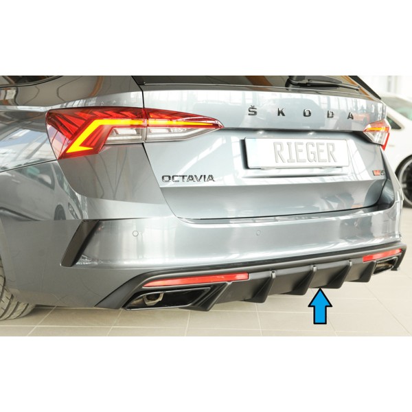 Rieger vložka zadného nárazníka (pre vozidlá s ťažným zariadením) pro Škoda Octavia RS NX combi, plast ABS bez povrchovej úpravy