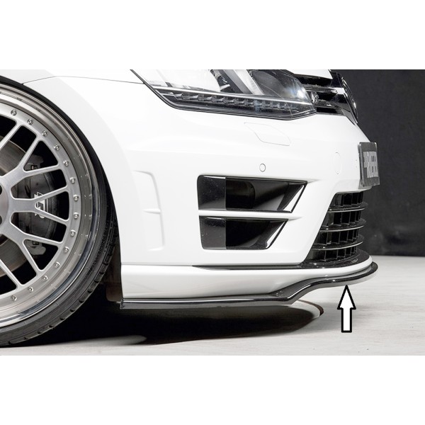 Rieger lipa pod predný nárazník pouze pro R / R-Line pro Volkswagen Golf 7 vr. R 3-dver., 5-dver. pred faceliftom, 10/12-12/16, 12/13-12/16, plast ABS lakovaný do čiernej lesklej farby