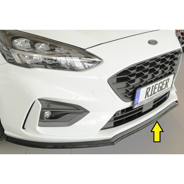 Rieger lipa pod predný nárazník pro Ford Focus 4 DEH, ST 5-dver. (combi), 5-dver. (hatchback), 5-dver. (sedan), 06/19-, 09/18-, plast ABS lakovaný do čiernej lesklej farby