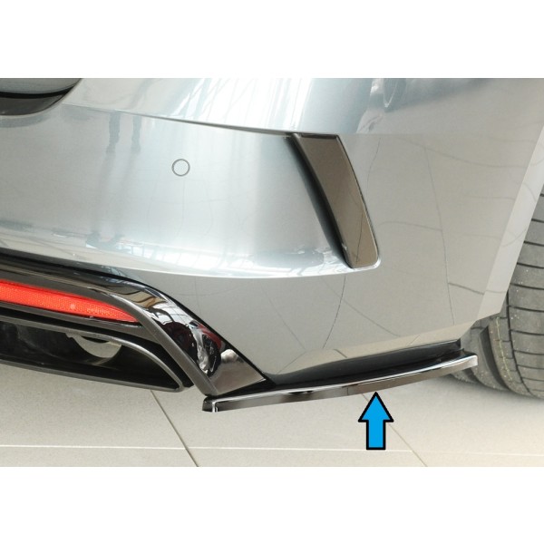 Rieger spoiler pod zadný nárazník na pravé straně pro Škoda Octavia RS NX combi r.v. 07/20-, plast ABS lakovaný do čiernej lesklej farby