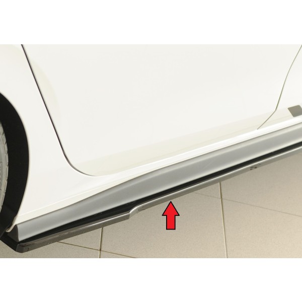 Rieger spoiler pod bočný prah mont. strana pravá pro Volkswagen Golf 8 GTI Clubsport 5-dver., 10/20-, plast ABS lakovaný do čiernej lesklej farby