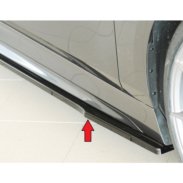 Rieger spoiler pod bočný prah mont. strana pravá pro BMW rad 1 F40 hatchback / 4-dr., 07/19-, plast ABS lakovaný do čiernej lesklej farby
