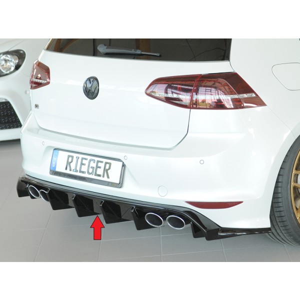 Rieger vložka zadného nárazníka pre Volkswagen Golf 7 R-Line 3-dver., plast ABS lakovaný do čiernej lesklej farby