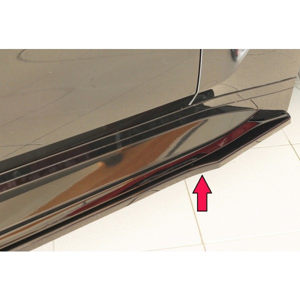 Rieger spoiler pod bočný prah mont. strana pravá pro BMW rad 4 G82 M4 CSL G34MKS kupé, 07/22-, plast ABS lakovaný do čiernej lesklej farby