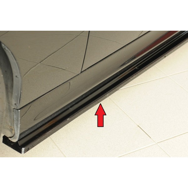 Rieger spoiler pod bočný prah mont. strana pro BMW rad 3 E91 touring, 09/08-, plast ABS lakovaný do čiernej lesklej farby, levá strana