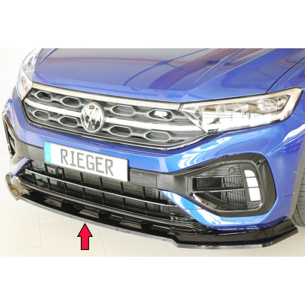 Rieger lipa pod predný nárazník pouze pro R / R-Line pro Volkswagen T-roc A1 5-dver., 01/22-, plast ABS lakovaný do čiernej lesklej farby