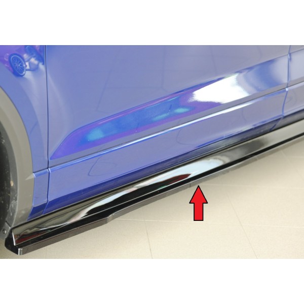Rieger spoiler pod bočný prah mont. strana ľavá pro Volkswagen T-roc A1 5-dver., 01/22-, plast ABS lakovaný do čiernej lesklej farby
