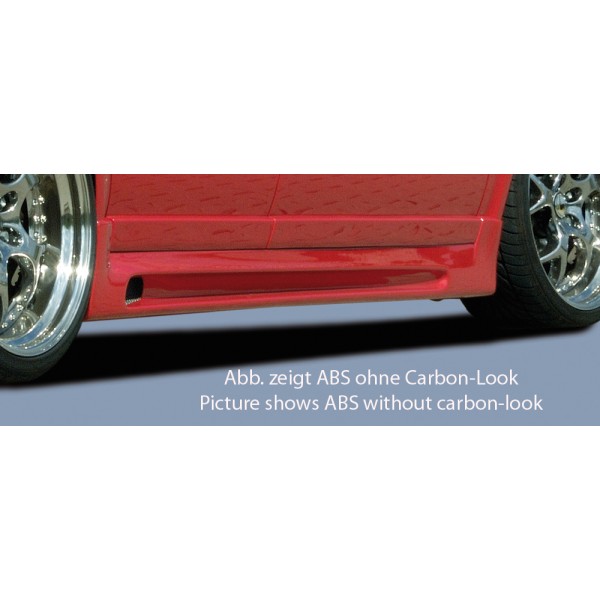 Rieger bočný prah mont. strana ľavá pro Volkswagen Passat 3B, 3BG combi, sedan, plast ABS s povrchovou úpravou Carbon-Look, s prelisom a výrezom
