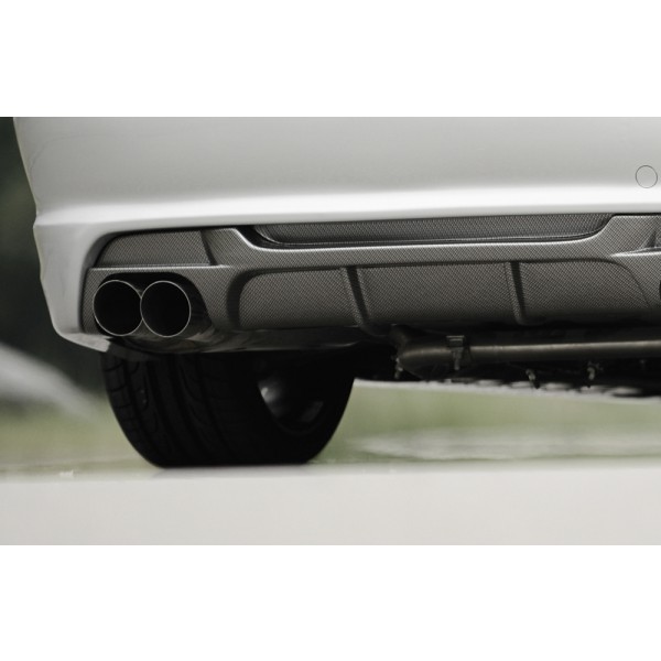 Rieger vložka zadného nárazníka pre BMW rad 3 E46 kabriolet, plast ABS s povrchovou úpravou Carbon-Look