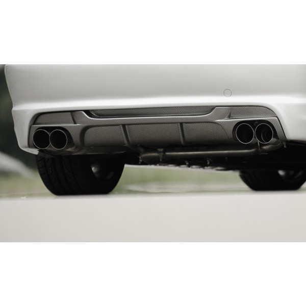 Rieger vložka zadného nárazníka pre BMW rad 3 E46 kabriolet, kupé, sedan vr. faceliftu, plast ABS s povrchovou úpravou Carbon-Look