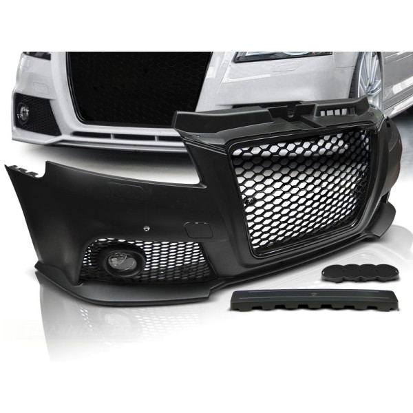 Predný nárazník - AUDI A3 08-12 RS STYLE čierny s PDC