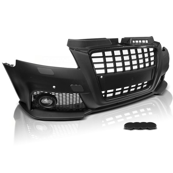 AUDI A3 8P 2008-2012 S8 style- Predný nárazník- čierny rám, s PDC