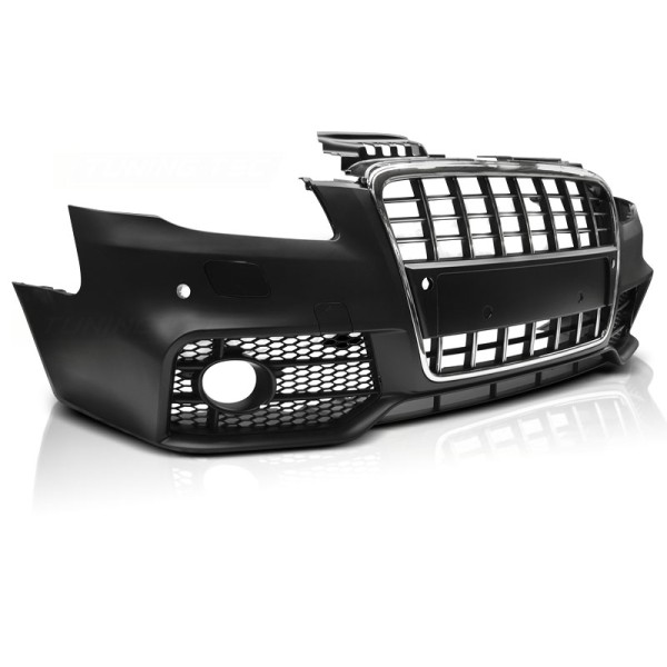 Predný nárazník - AUDI A4 04-08 S-LINE čierny / chróm s PDC