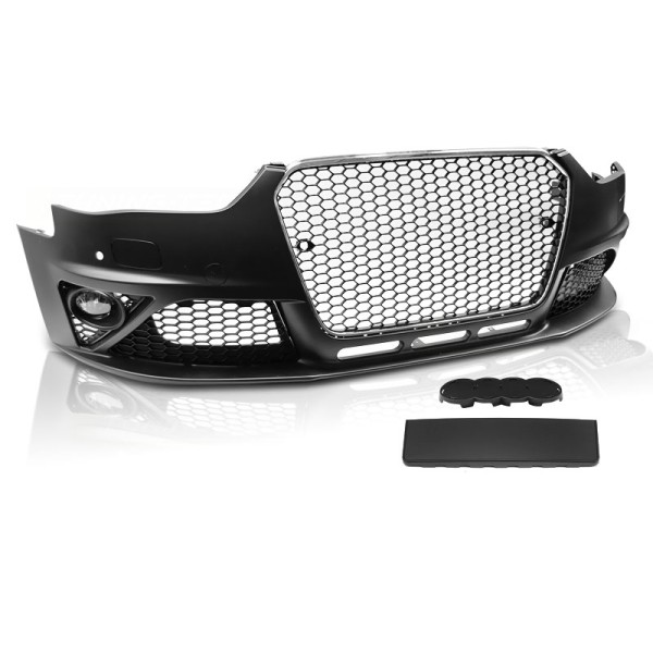 AUDI A4 B8 12-15 RS STYLE CHROME BLACK PDC - predný nárazník