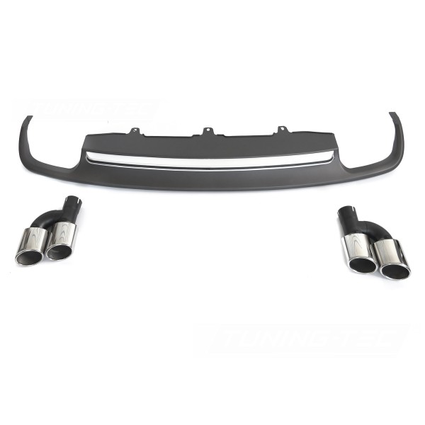 Audi A6 C7 2011-2014 - difúzor zadného nárazníka SPORT S STYLE silver