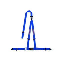 Trojbodový bezpečnostný pás Sparco CLUB H-3M DUAL Martini Racing, s homologáciou ECE, odpojiteľný, farba: modrá