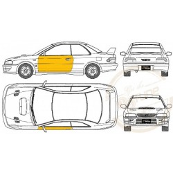 Subaru Impreza 97-00 - Laminátové dvere (pravé predné)