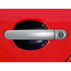 Škoda Fabia - Kryty kľučiek plné, ABS strieborné (4 + 4 ks dva zámky)
