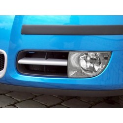 Škoda Roomster - Lišty hmlových svetiel (hranatých) - ABS strieborný matný