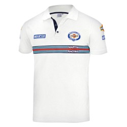 Sparco polokošeľa s pruhem Martini Racing, farba: biela