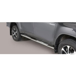 Nerez bočné dizajnové nášľapy Toyota Hilux VIII doublecab