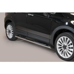 oválne bočné nášľapy Misutonida so stúpadlami pre Fiat 500 X, od r.v. 2015- , nerezové, 95x60mm