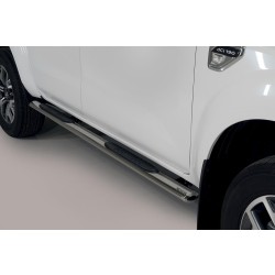 oválne bočné nášľapy Misutonida so stúpadlami pre Renault Alaskan, od r.v. 2017-> , nerezové, 95x60mm