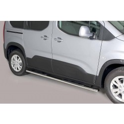 oválne bočné nášľapy Misutonida so stúpadlami pre Peugeot Rifter (krátky rázvor 2780mm), od r.v. 2018-> , nerezové, 95x60mm